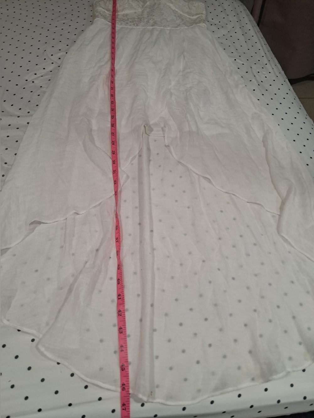 ​IZ BYER White Lace High-Low Tulip Maxi Dress with Slit - Size M - Picture 3 of 15
